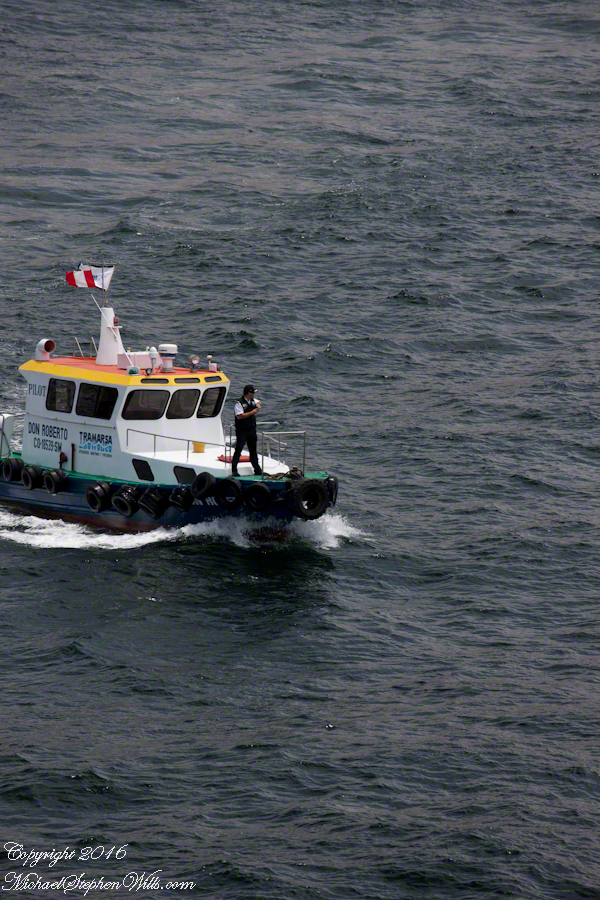 Don Roberto, Maritime pilot, approaches the Regatta