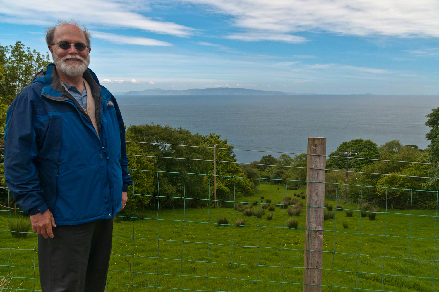 Michael Wills with View of Loughan Bay