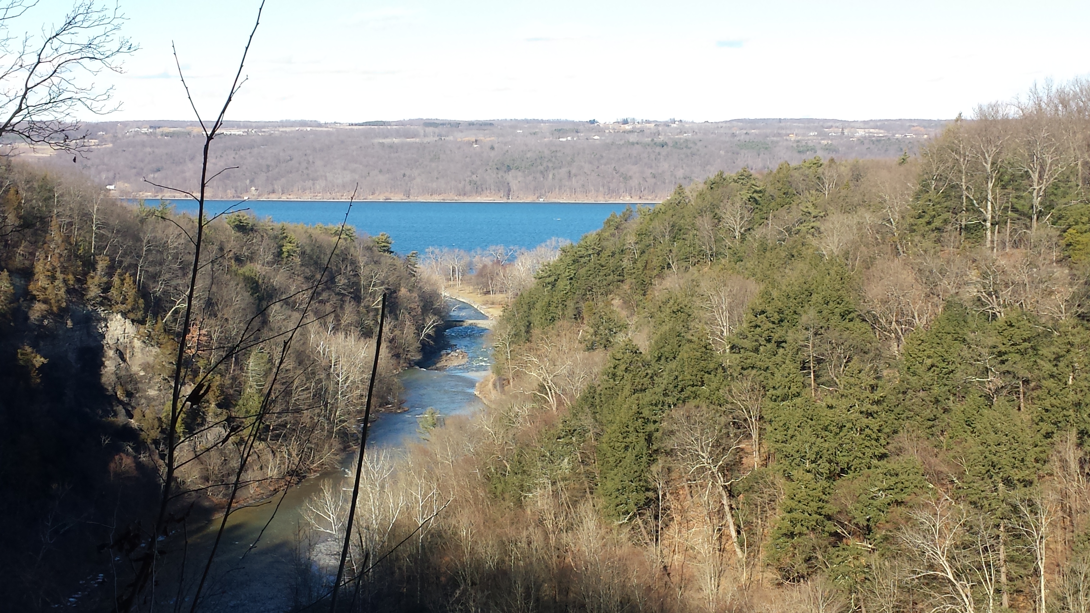 Taughannock Gorge and Cayuga Lake from the North Rim Trail – CLICK ME for my Fine Art version of Taughannock Falls.