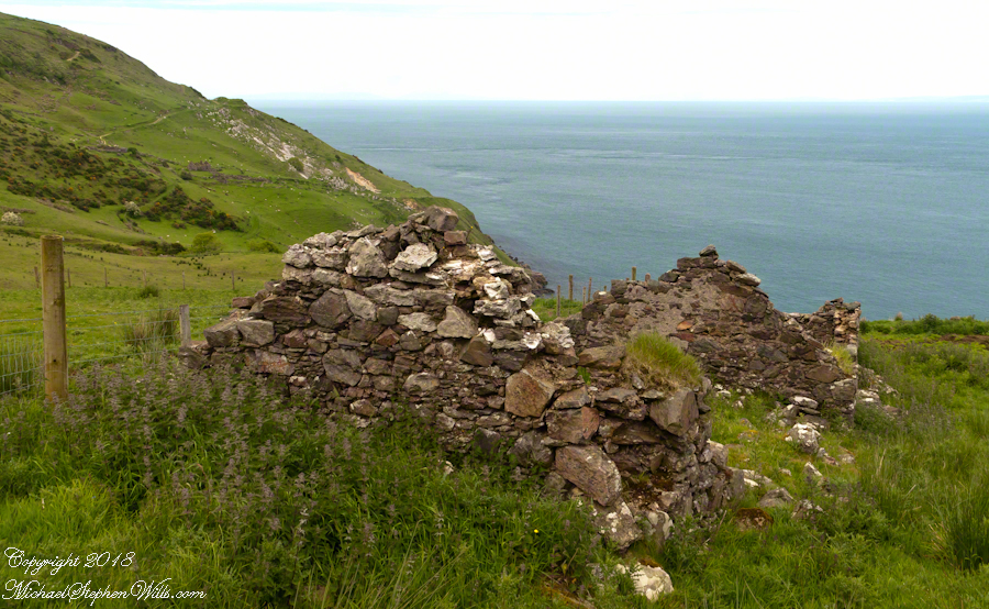Ruin Above Loughan Bay – CLICK ME for my Getty Portfolio.