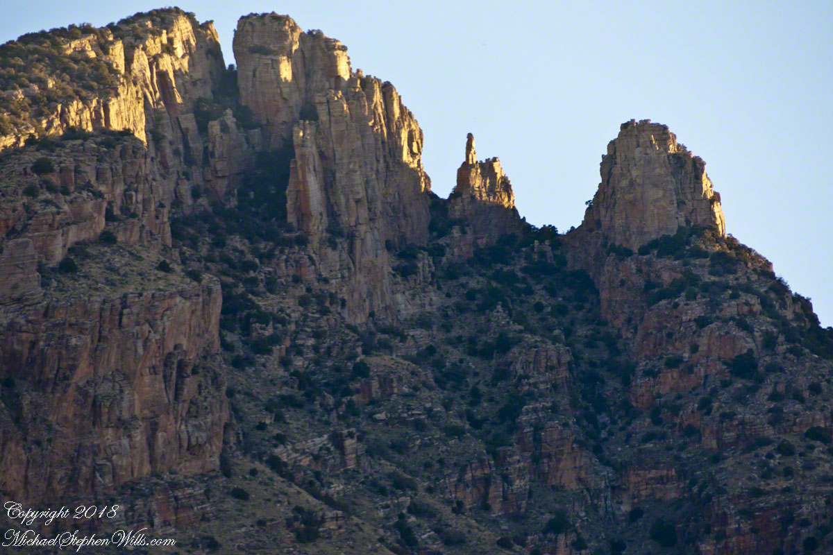 Catalinas, Finger Rock, and Saguaros – CLICK ME to view Ocotillo Sunset.