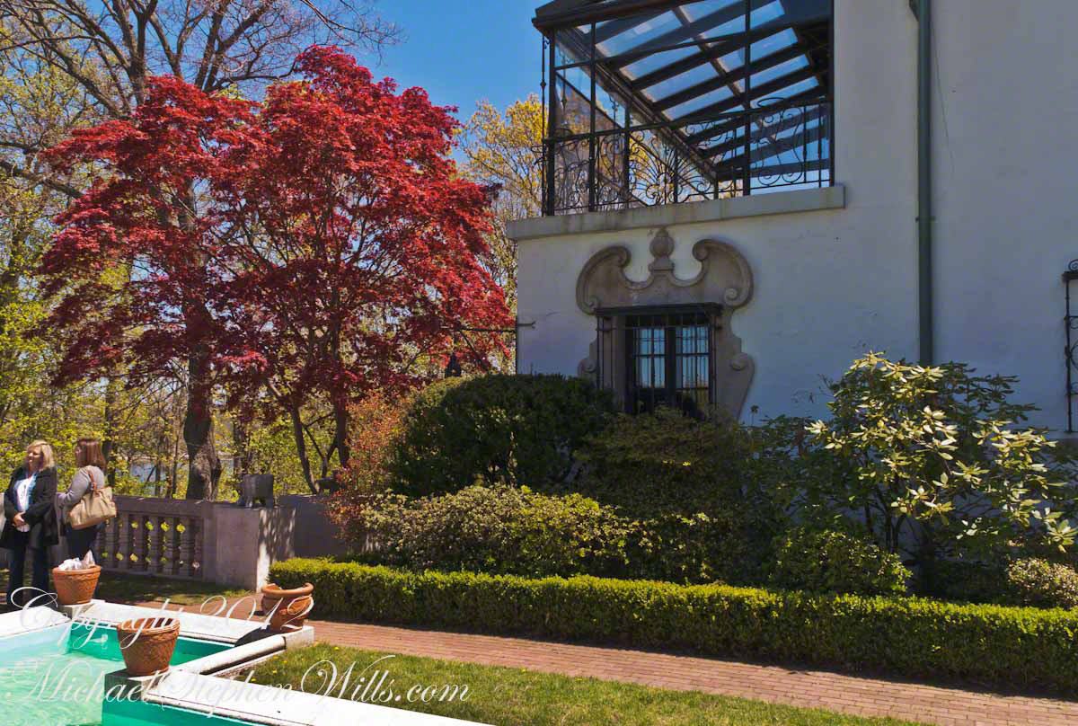 Mansion Garden with Red Maple