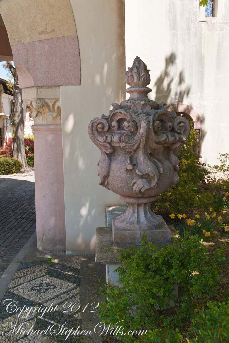 Urn at Mansion Courtyard Arch