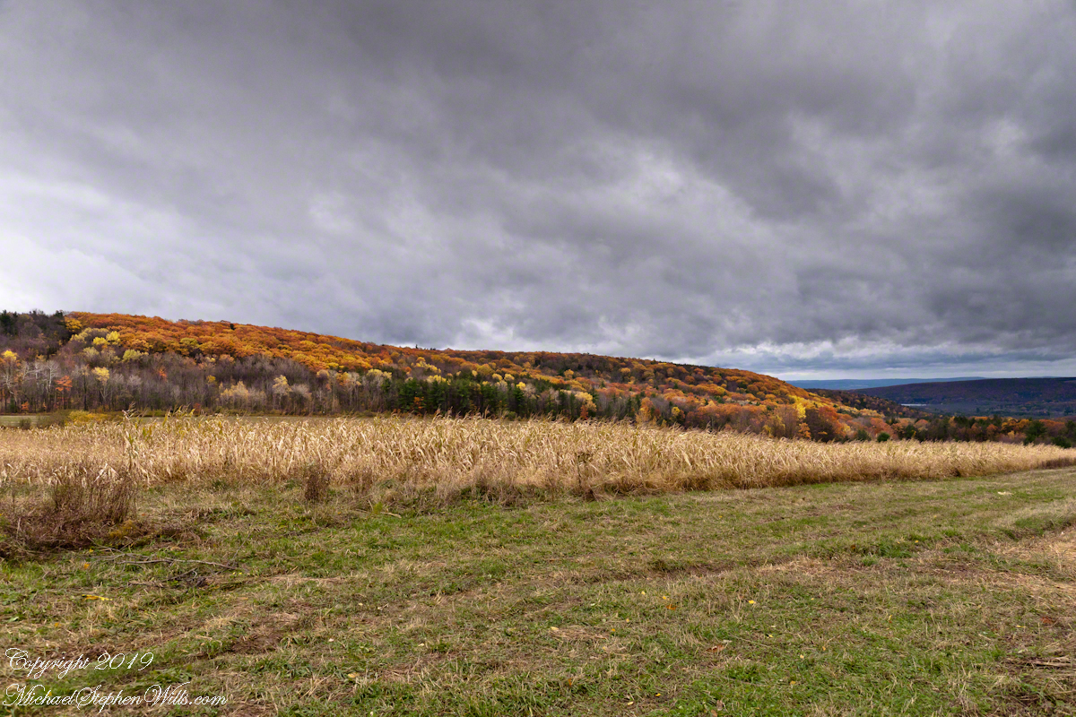 Connecticut Hill Autumn View with Cayuta Lake
