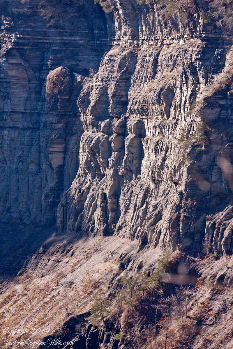 Three Sisters, Taughannock Falls gorge wall.